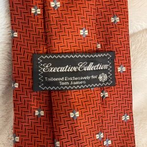 Elegant burnt orange Patterned Tie